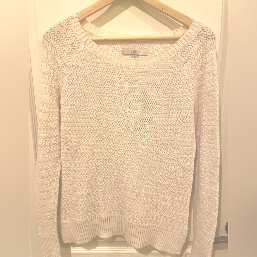 Ann Taylor LOFT white sweater